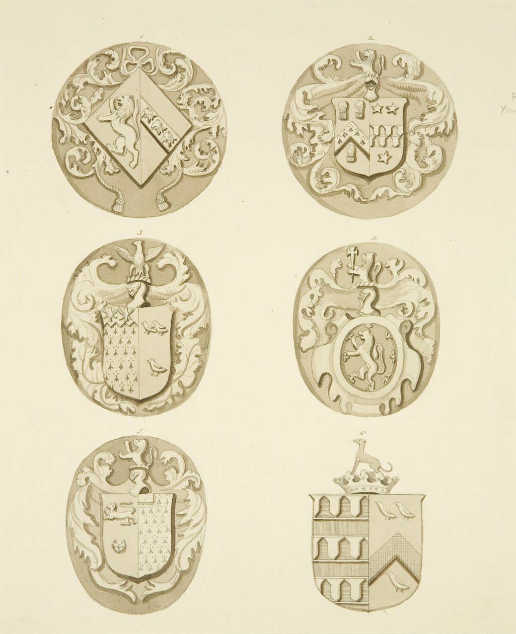 Coats of arms on gravestones in St Mary Redcliffe by Joseph Manning