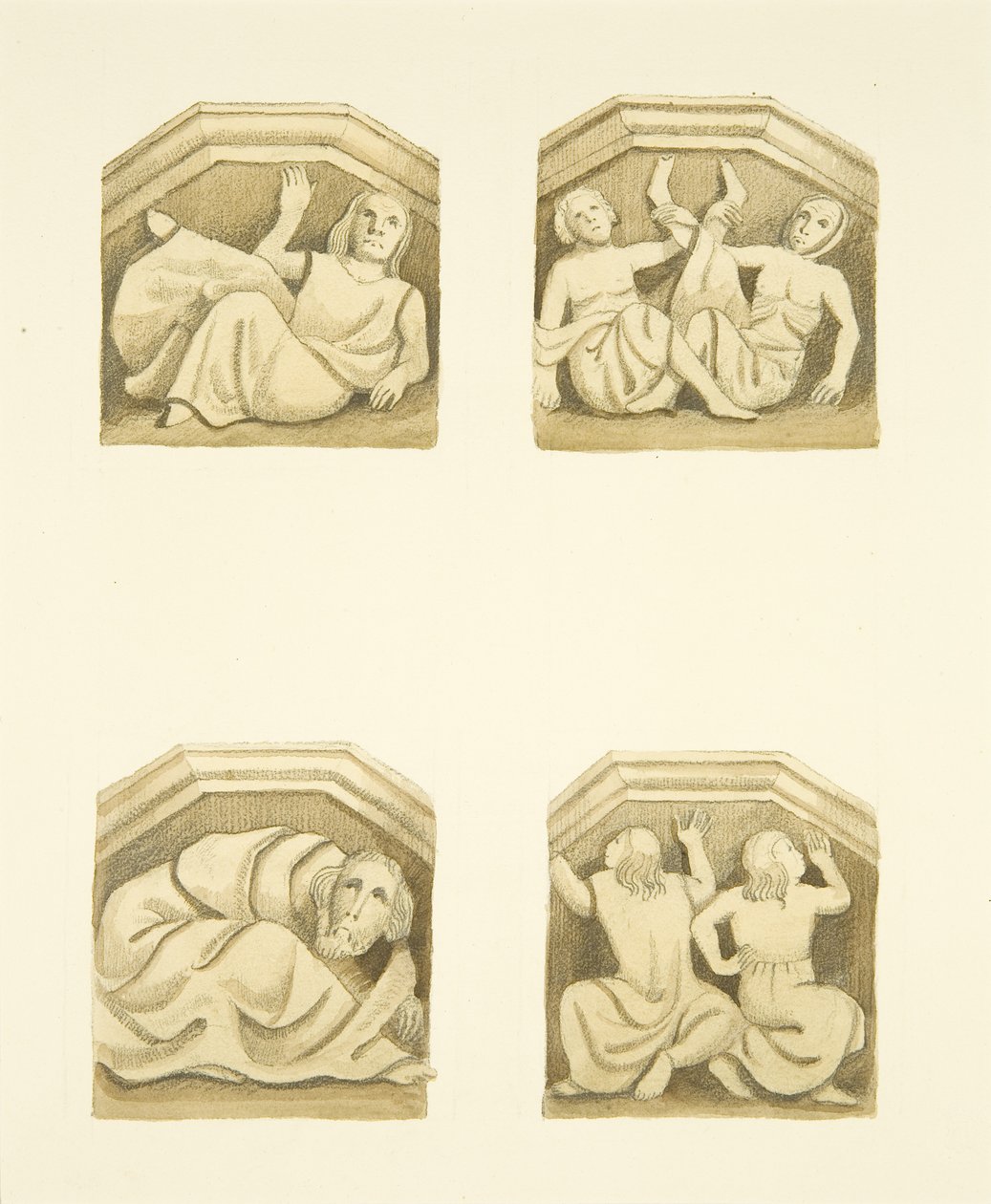 Four trusses in north porch of St Mary Redcliffe by Joseph Manning
