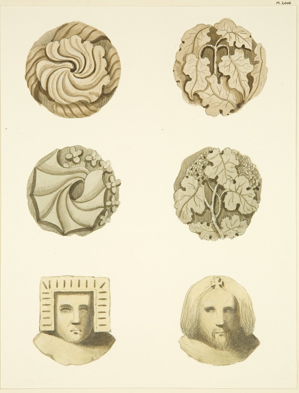 Groin stones in ceiling of Redcliffe Church by Joseph Manning