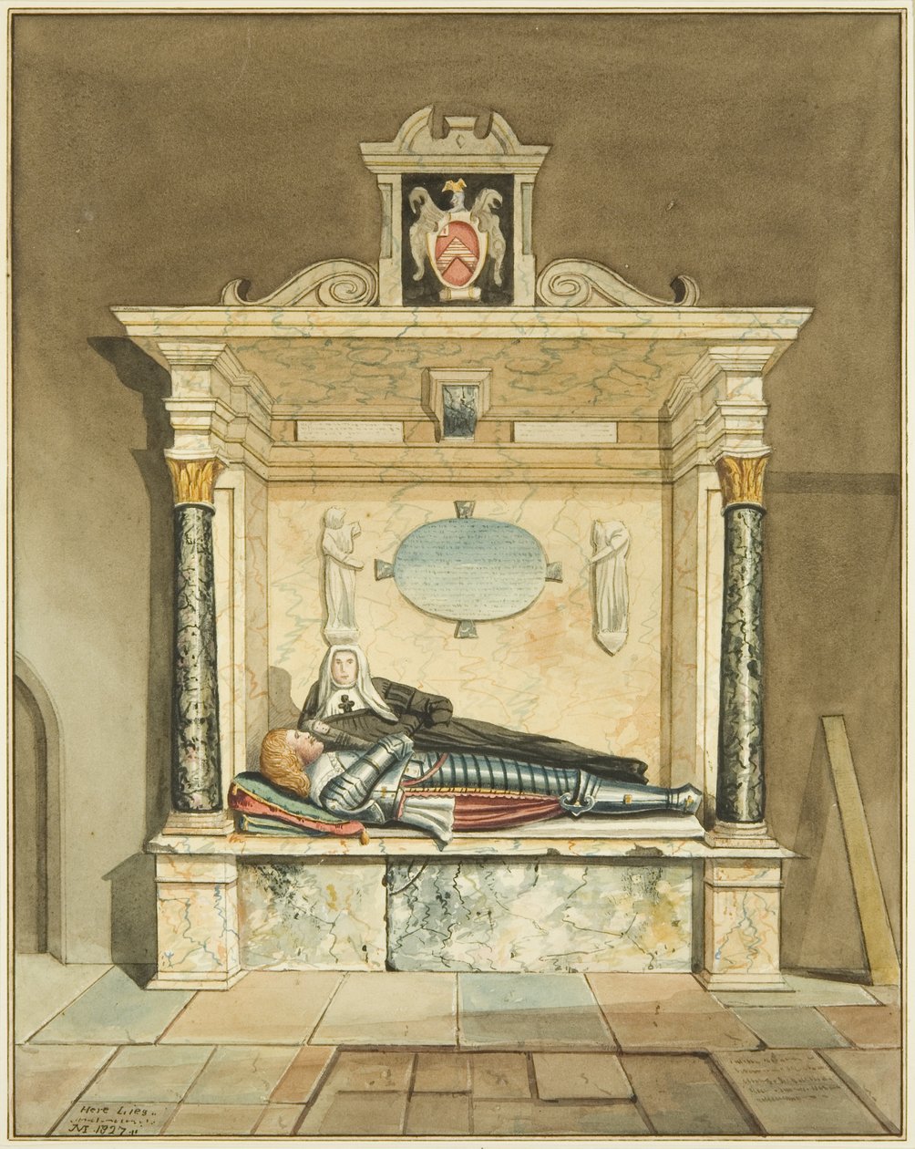 Monument of Lady Throkmorton in St Mark
