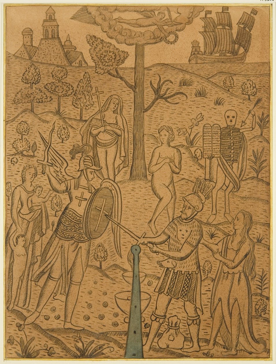 Panel from an Old Oak Chest in the Orphan Asylum, Hook