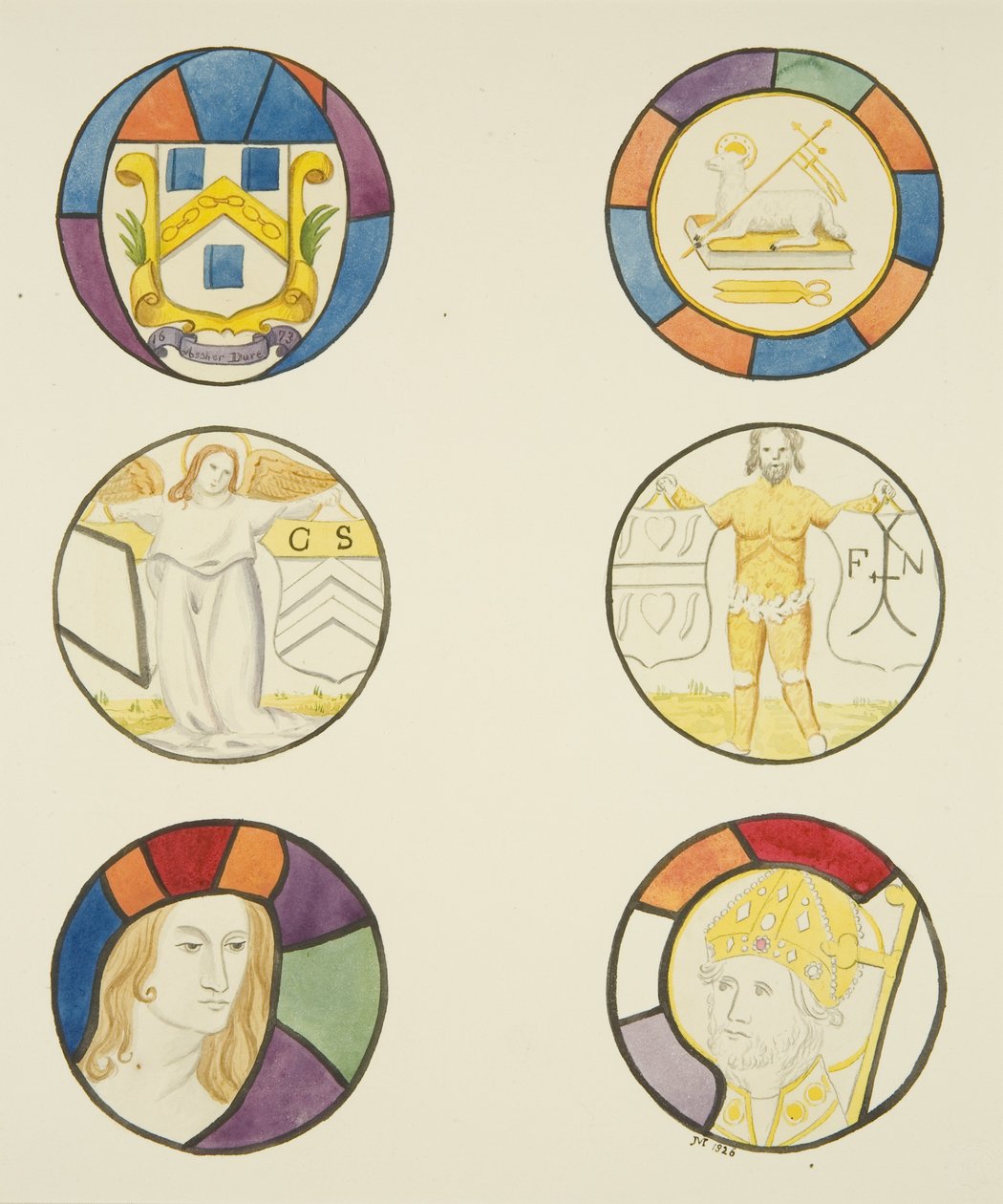 Stained Glass in Window of Weavers