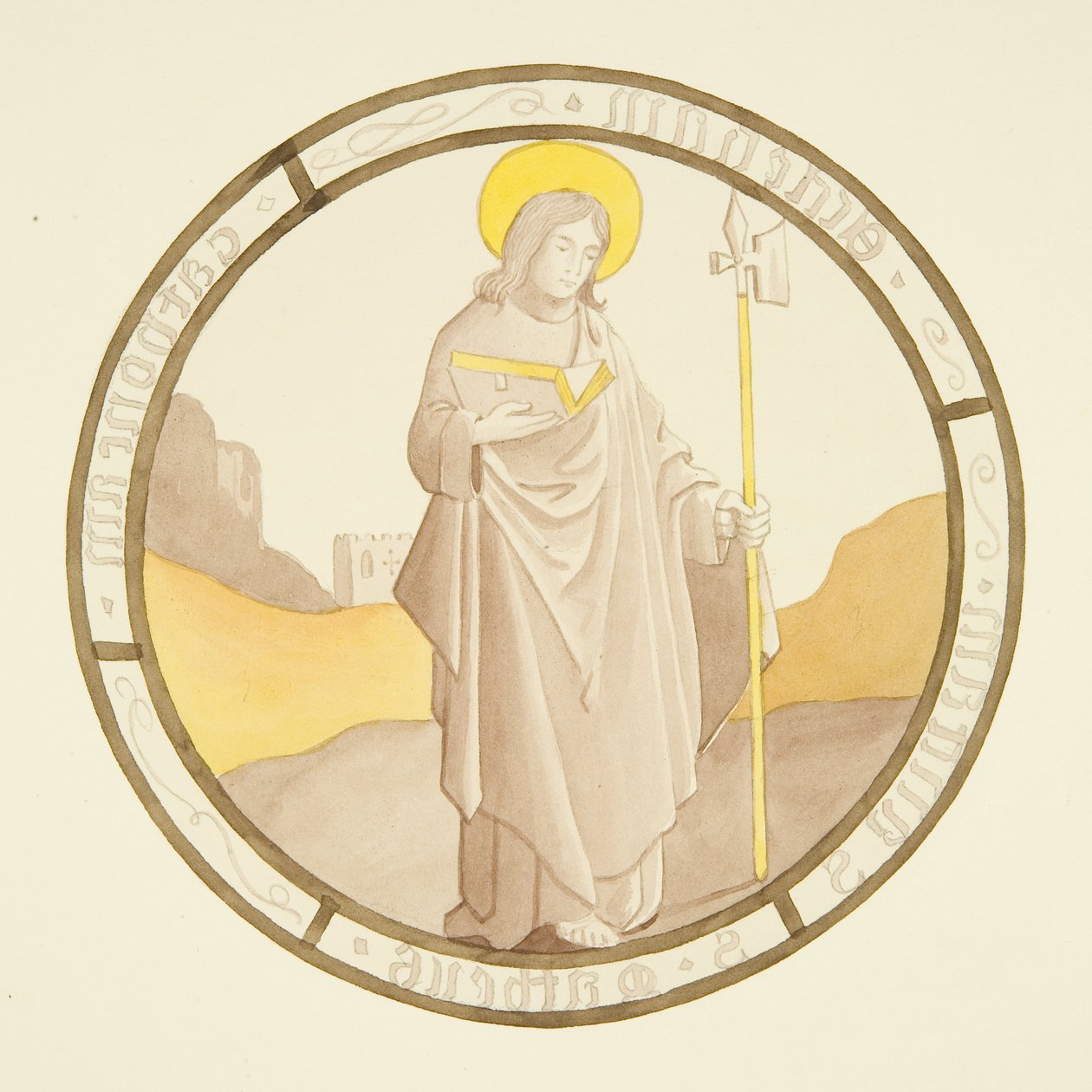 Stained Glass in Window of Private Chapel of Bishop