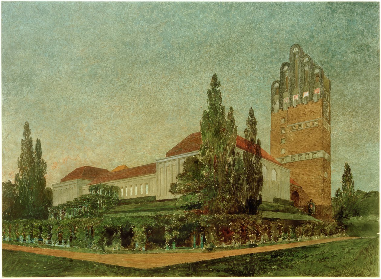 Darmstadt, Mathildenhöhe, Exhibition Building by Joseph Maria Olbrich