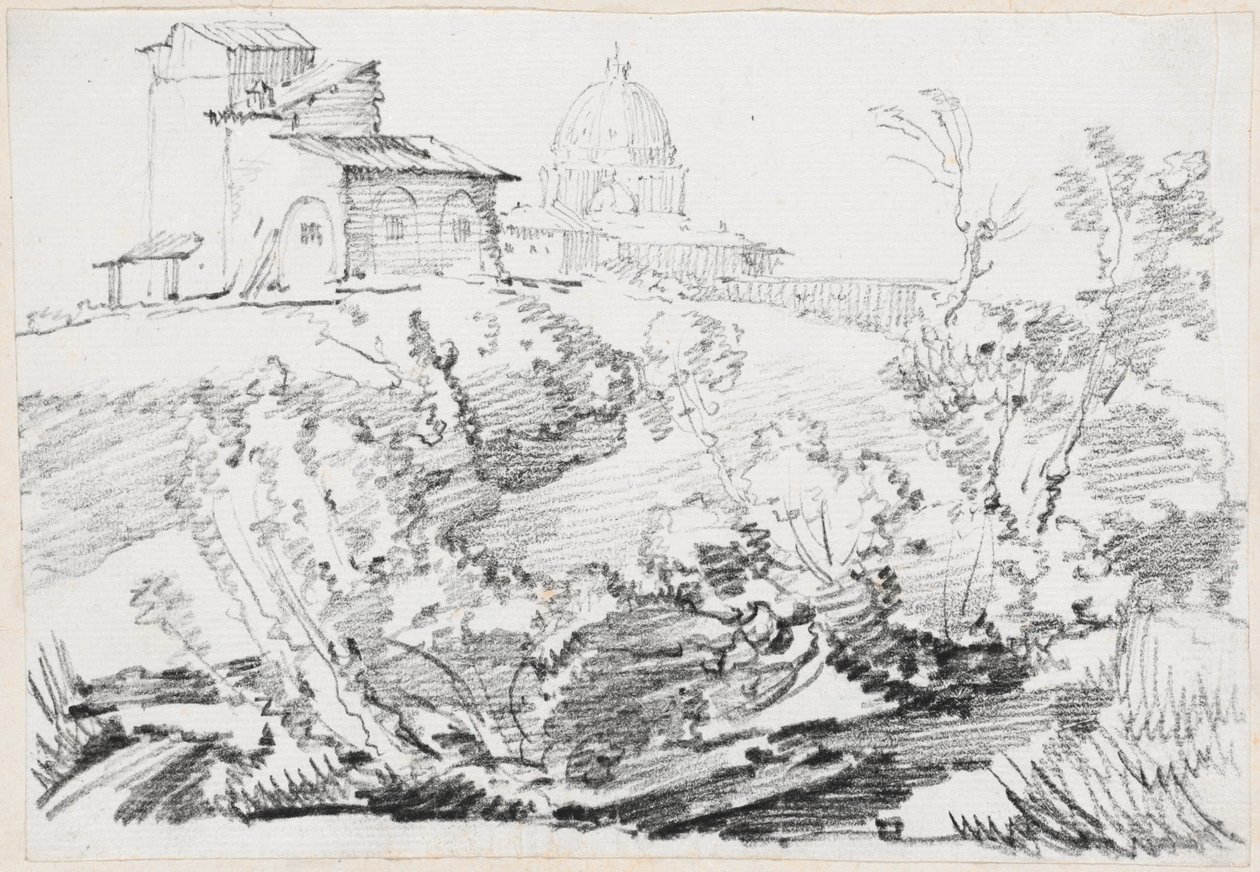 A Building on a Hill with Saint Peter