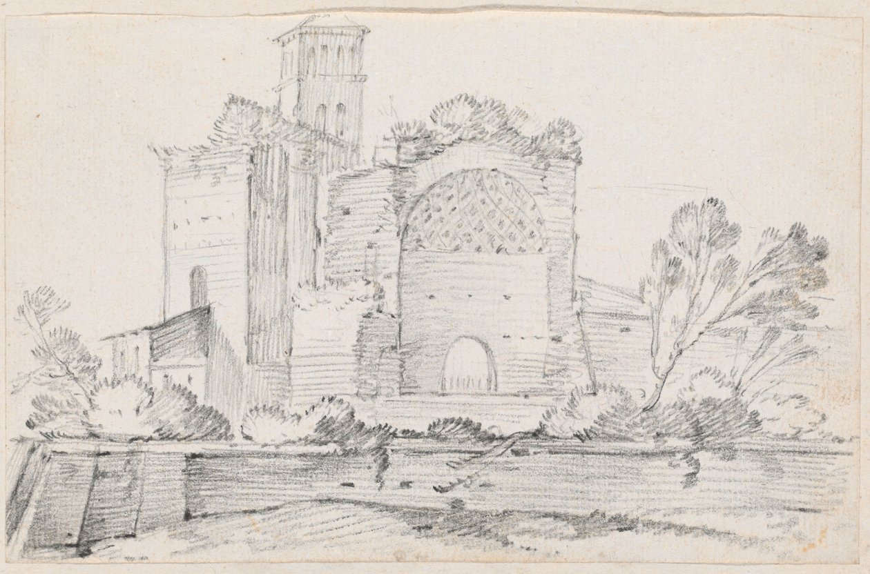 Ruins of the Temple of Venus and Rome in the Forum by Joseph Marie Vien