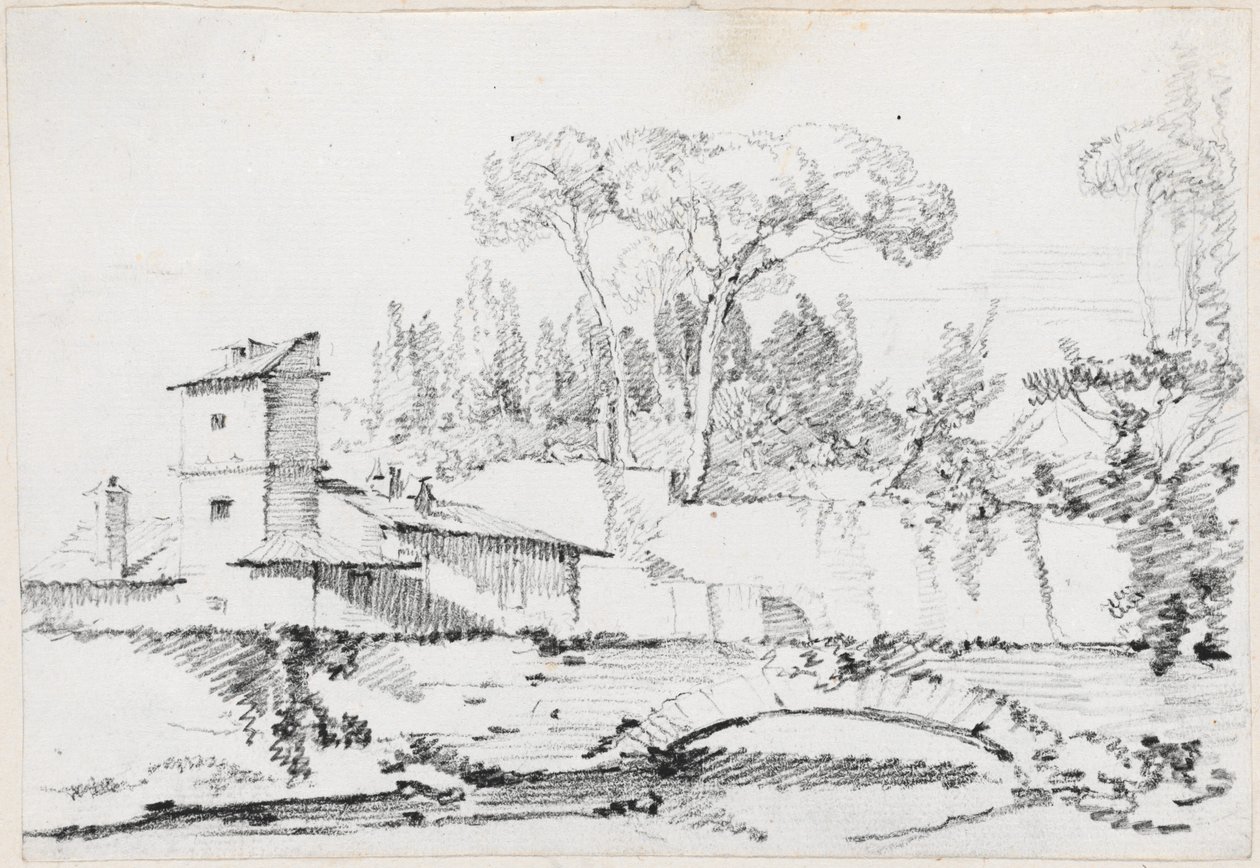 View of the Prato of the Villa Borghese by Joseph Marie Vien
