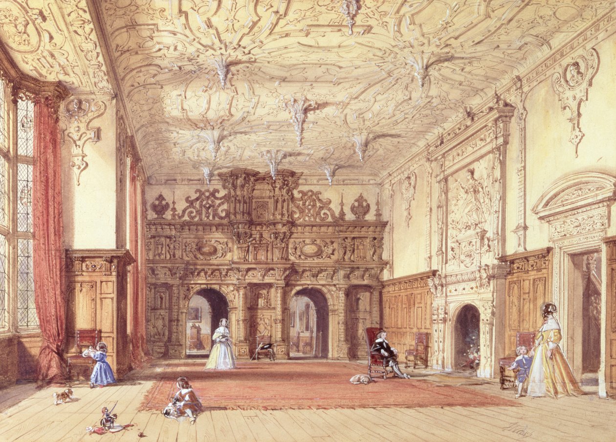 Crewe Hall, Cheshire by Joseph Nash