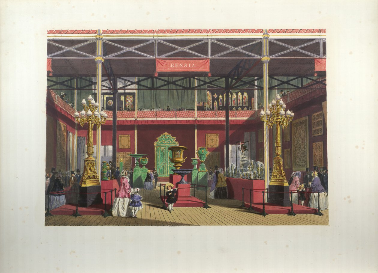 Russian Exhibition Interior During the Great Exhibition in 1851 by Joseph Nash