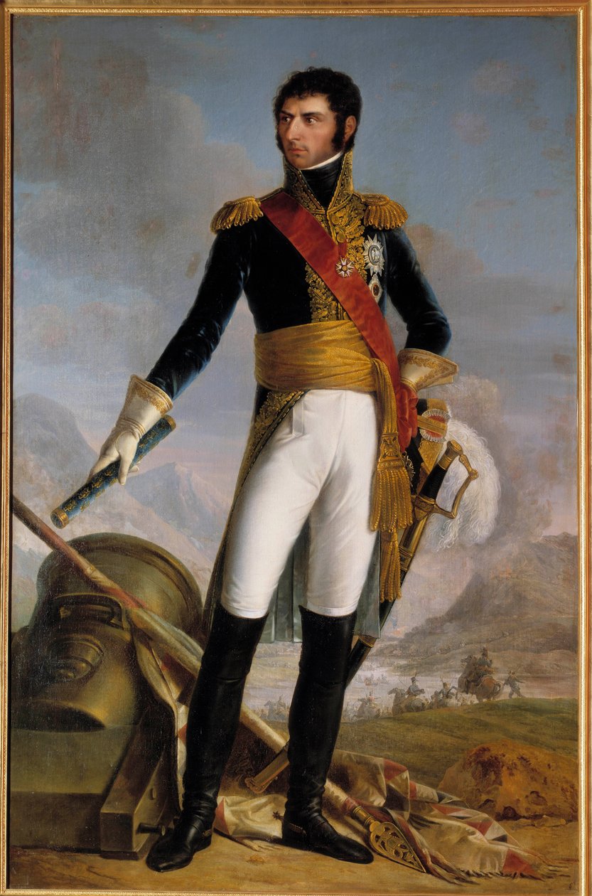 Portrait of Jean Baptiste Jules Bernadotte, prince of Ponte Corvo then Charles Jean XIV, king of Sweden in 1818, represented in 1804. Painting by Joseph Nicolas Jouy by Joseph Nicolas Jouy