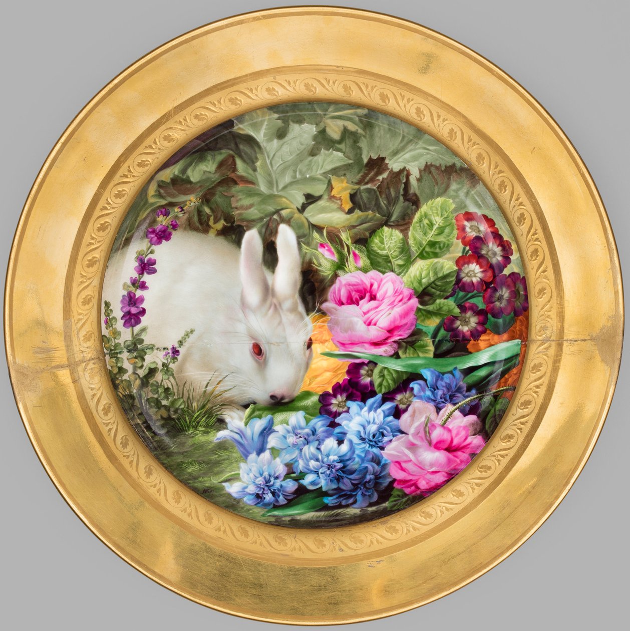 Plate with White Rabbit by Joseph Nigg