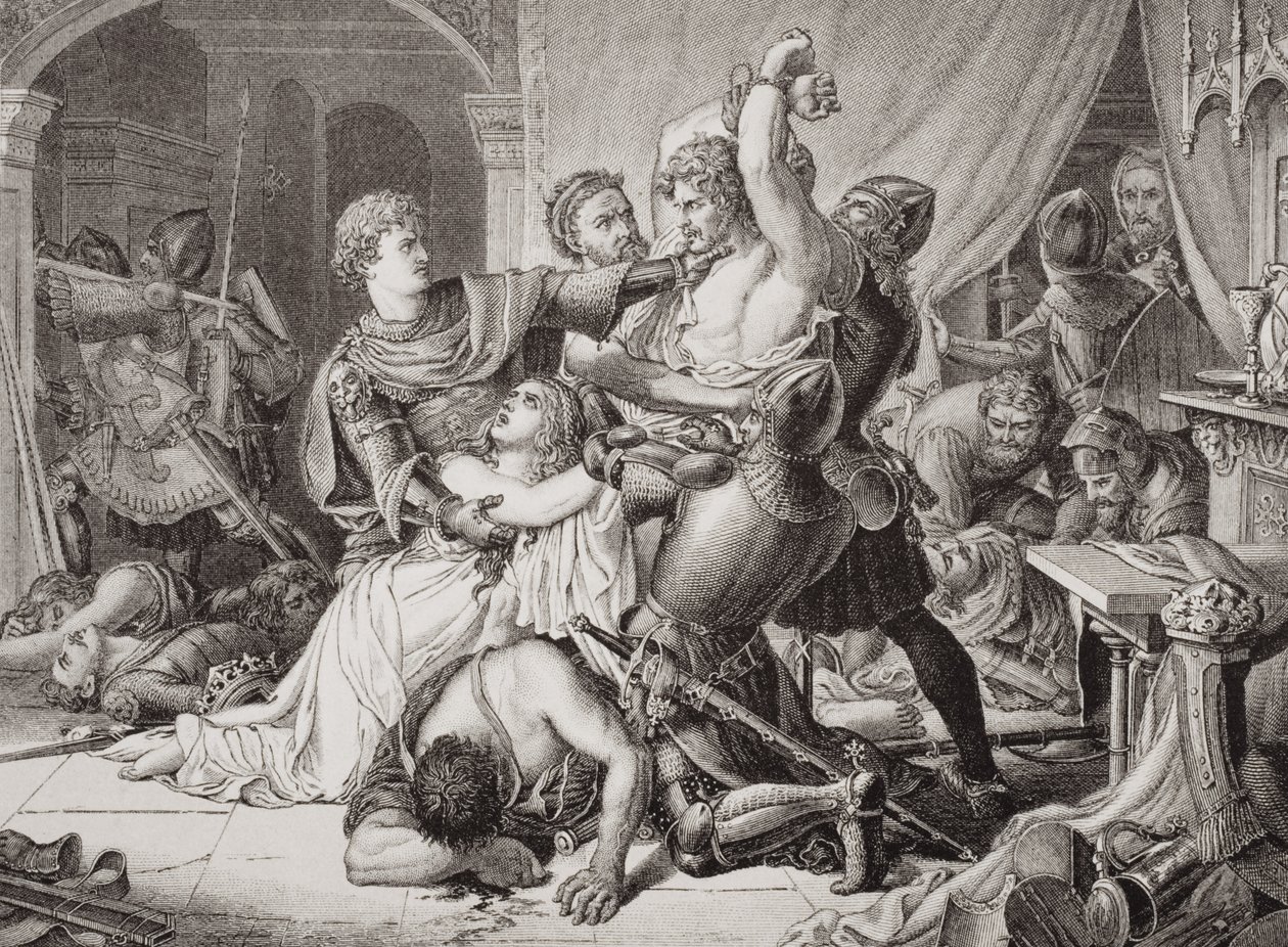 The Seizure of Roger de Mortimer in Nottingham Castle by Joseph Noel (after) Paton