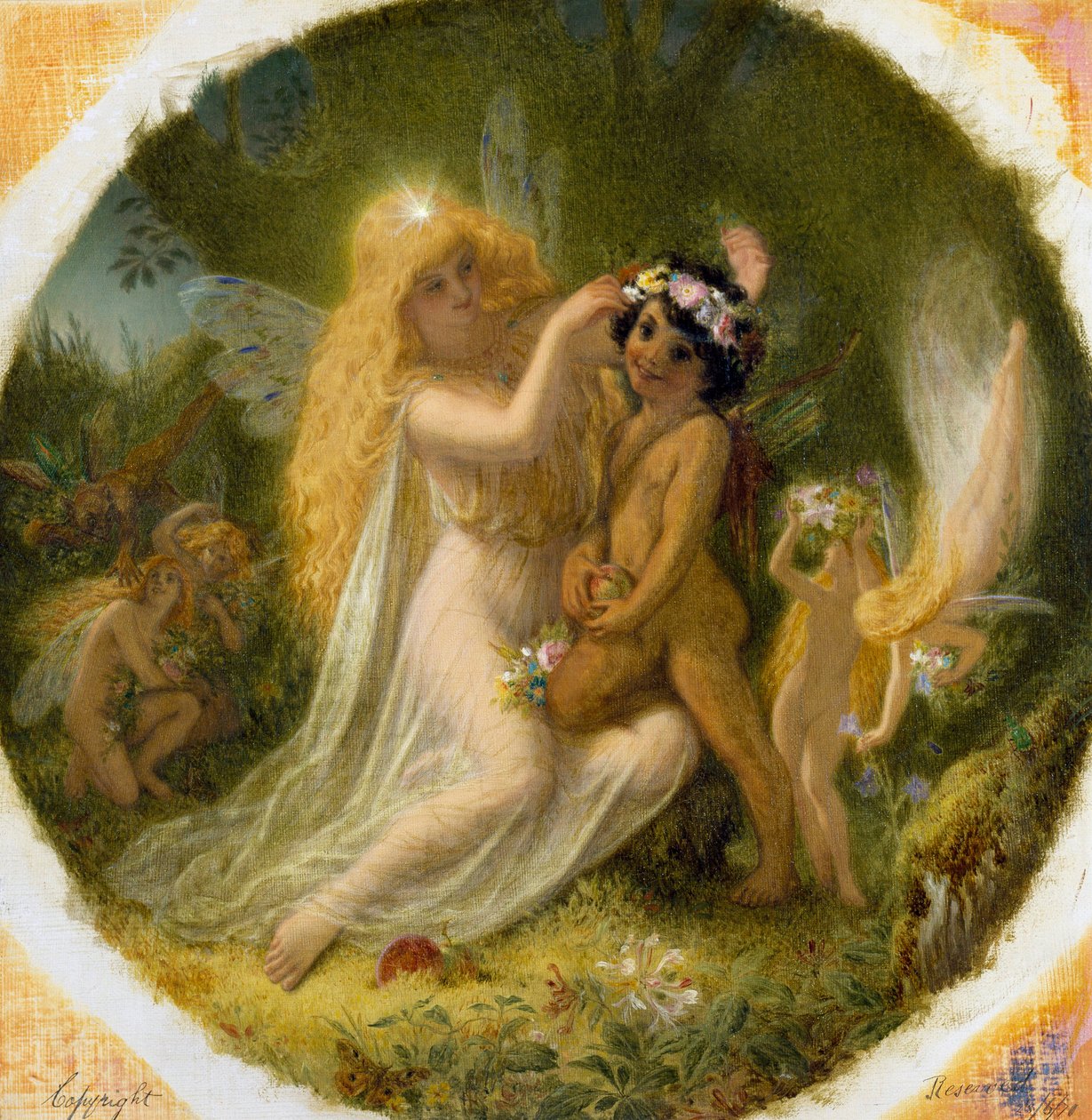 Titania, Princess of the Fairies, and the Young Indian Page, Illustration for A Midsummer Night