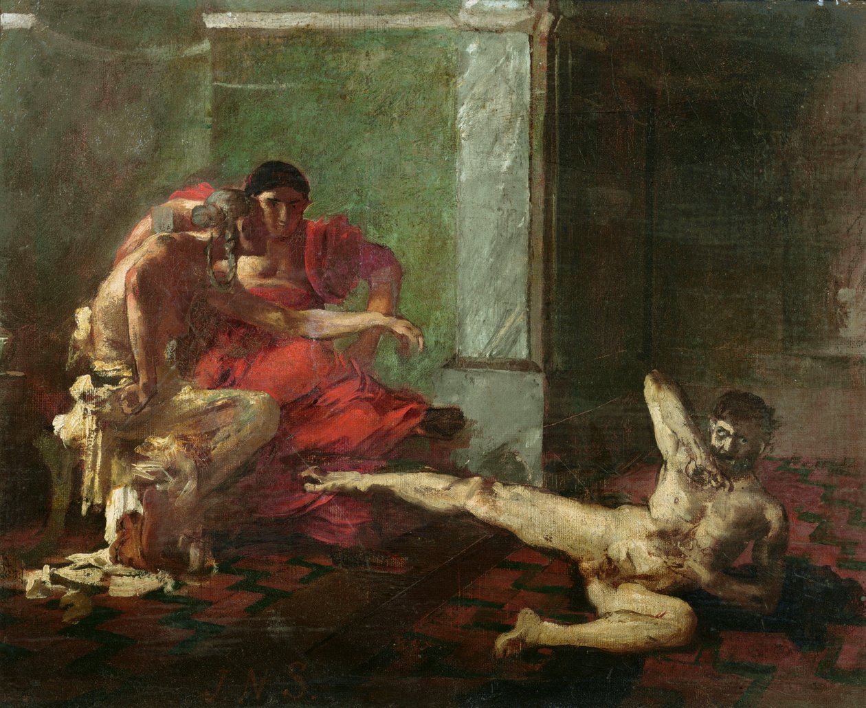Locusta Testing Poison on a Slave, c.1870-80 by Joseph Noel Sylvestre