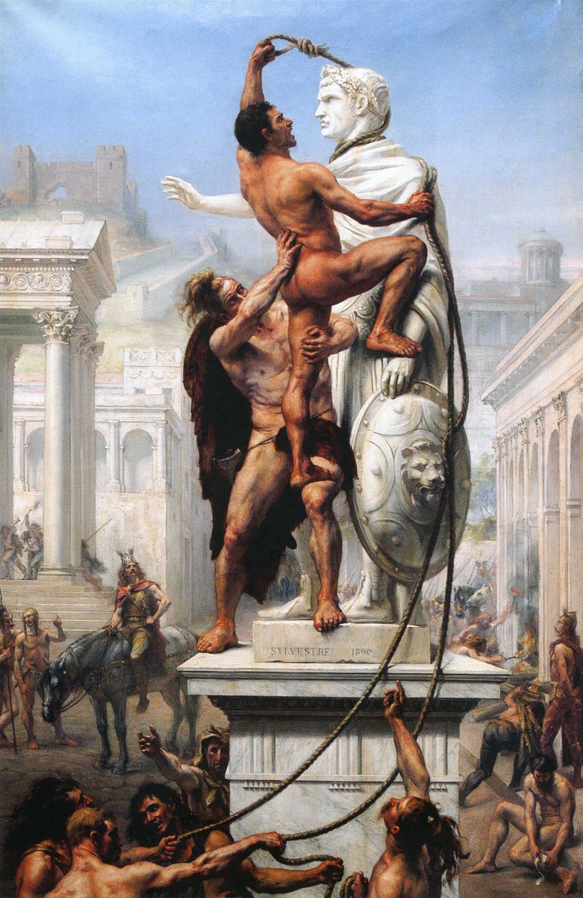 The Sack of Rome by Visigoths in 410 by Joseph Noel Sylvestre
