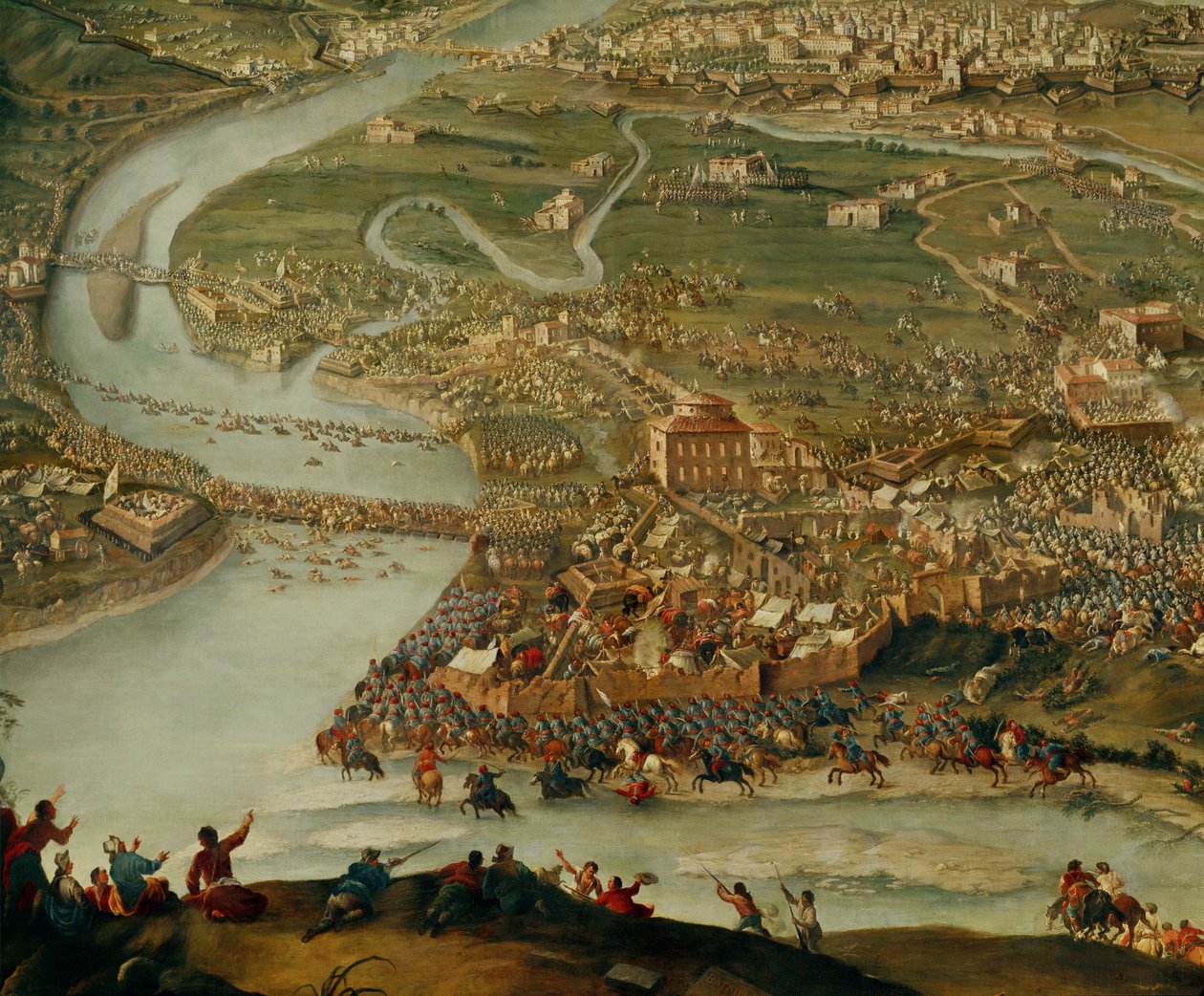 War of the Spanish Succession: Prince Eugene of Savoy Relieves Turin, Italy, from the Siege by French Troops by Joseph Parrocel