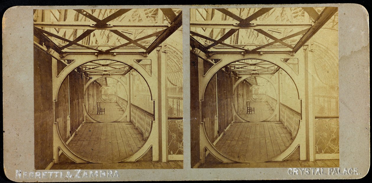 Telescopic Gallery, Crystal Palace; Stereoscopic photograph by Joseph Paxton
