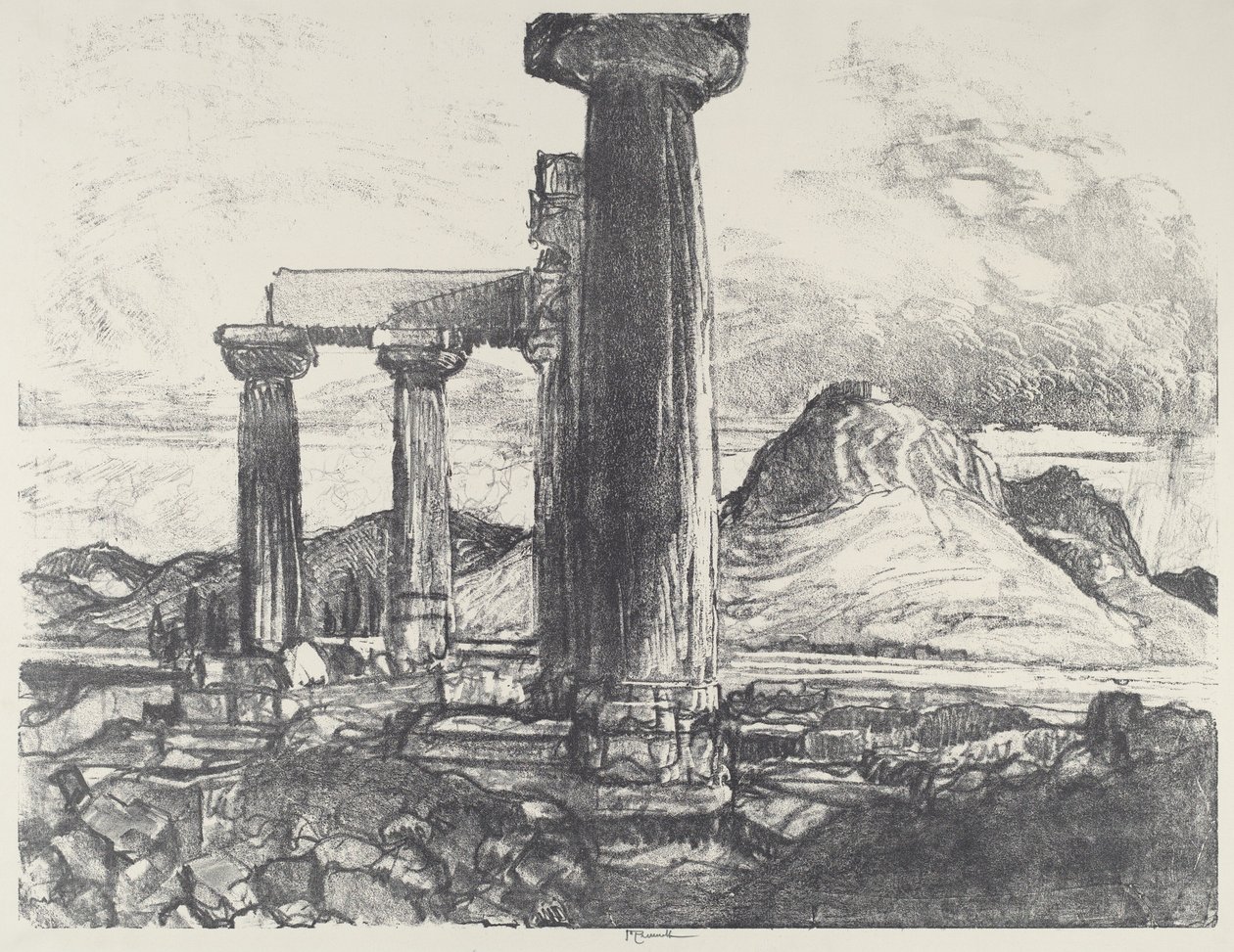 Acro, Corinth from Corinth by Joseph Pennell