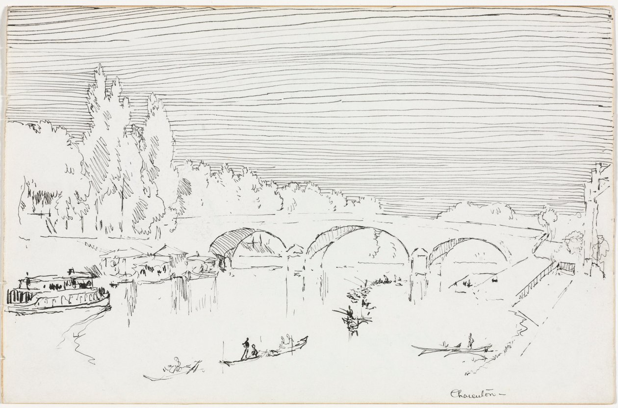 Charenton-le-Pont, c. 1893 by Joseph Pennell