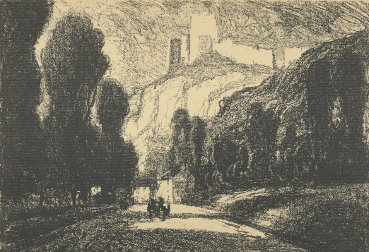 Château Gaillard by Joseph Pennell