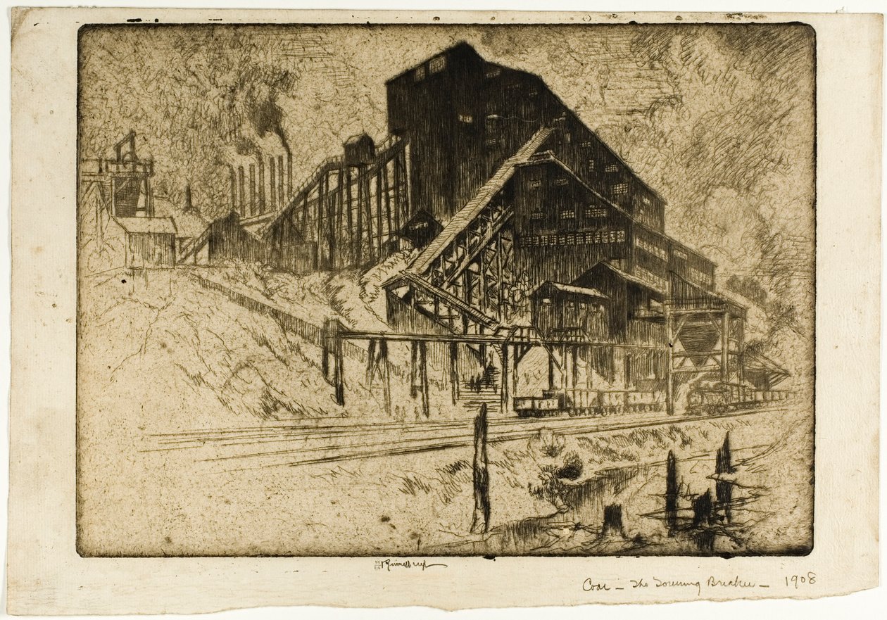 Coal—The Towering Breaker by Joseph Pennell