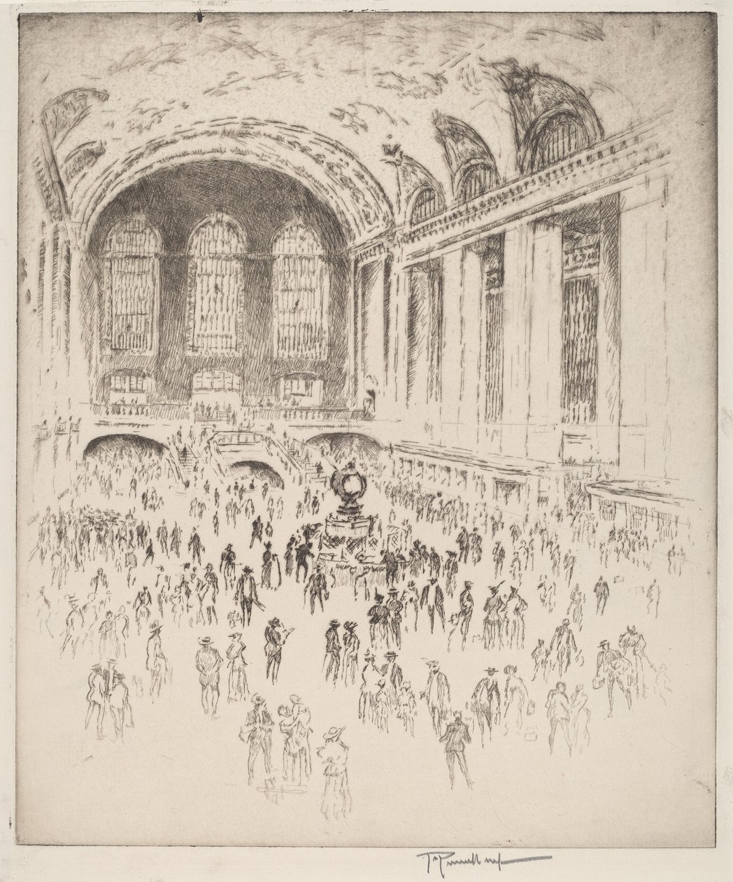 Concourse, Grand Central, New York by Joseph Pennell