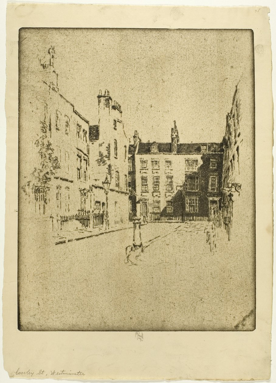 Cowley Street, Westminster by Joseph Pennell