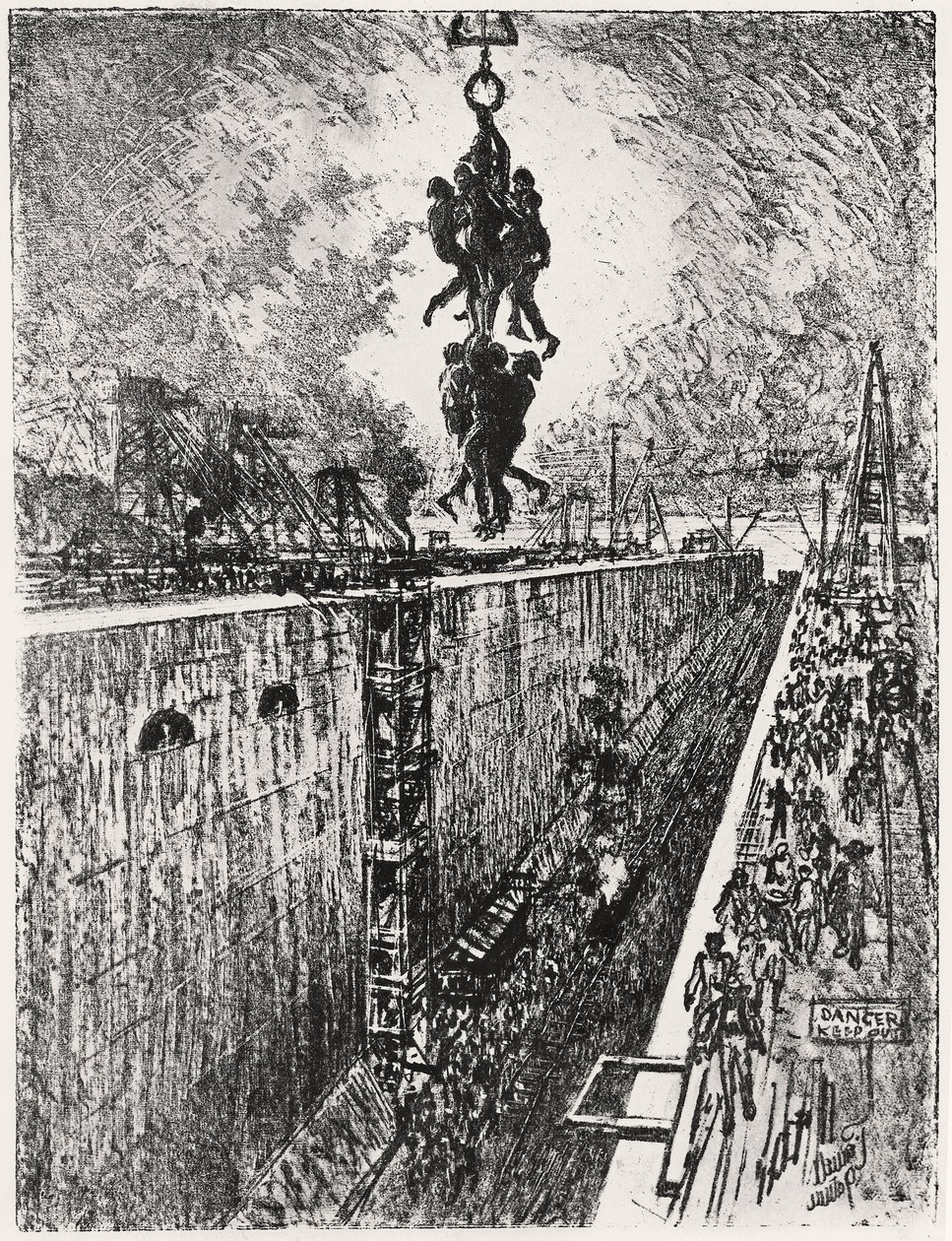 End of the Day: Gatun Lock, Plate VII from 