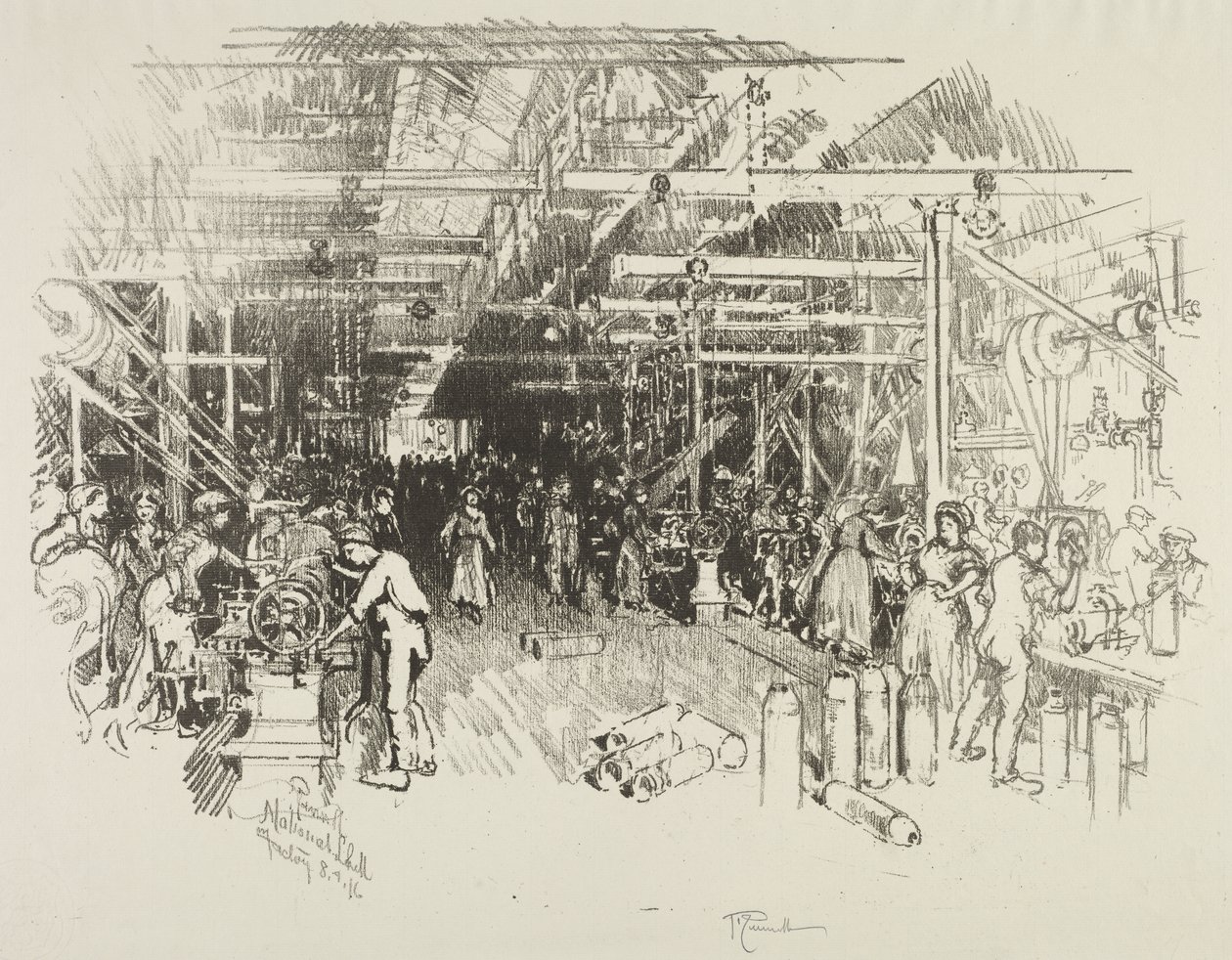 English War Work: The Shell Factory by Joseph Pennell