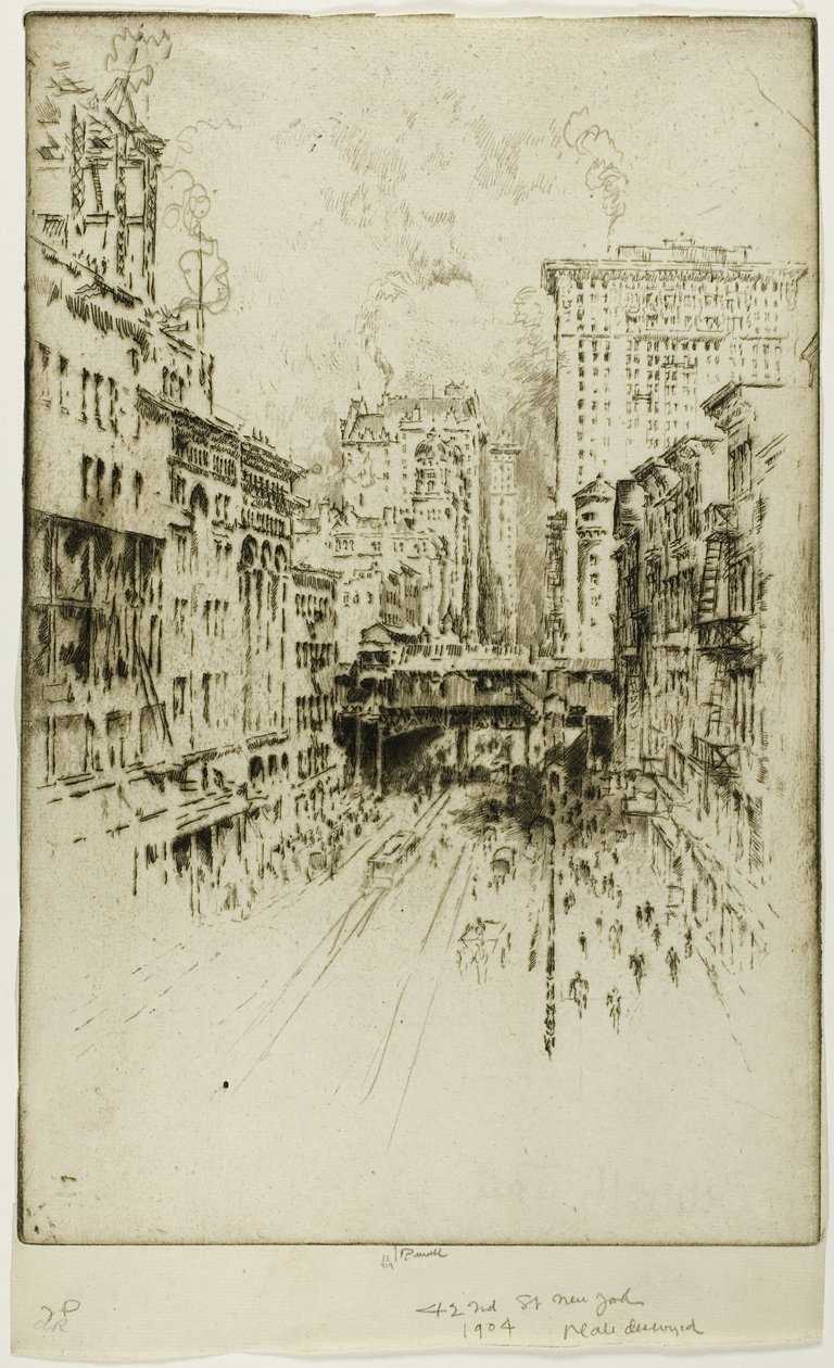 Forty-Second Street by Joseph Pennell