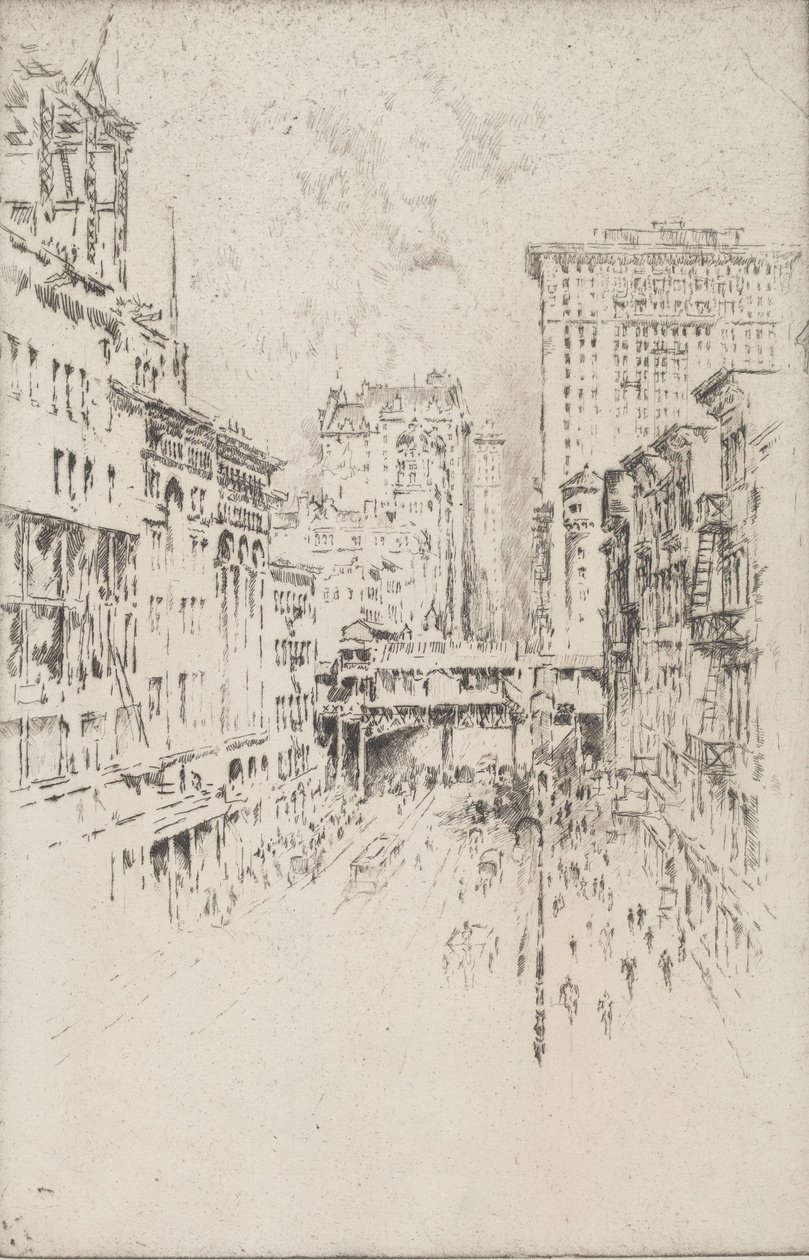 Forty-Second Street, 1904 by Joseph Pennell