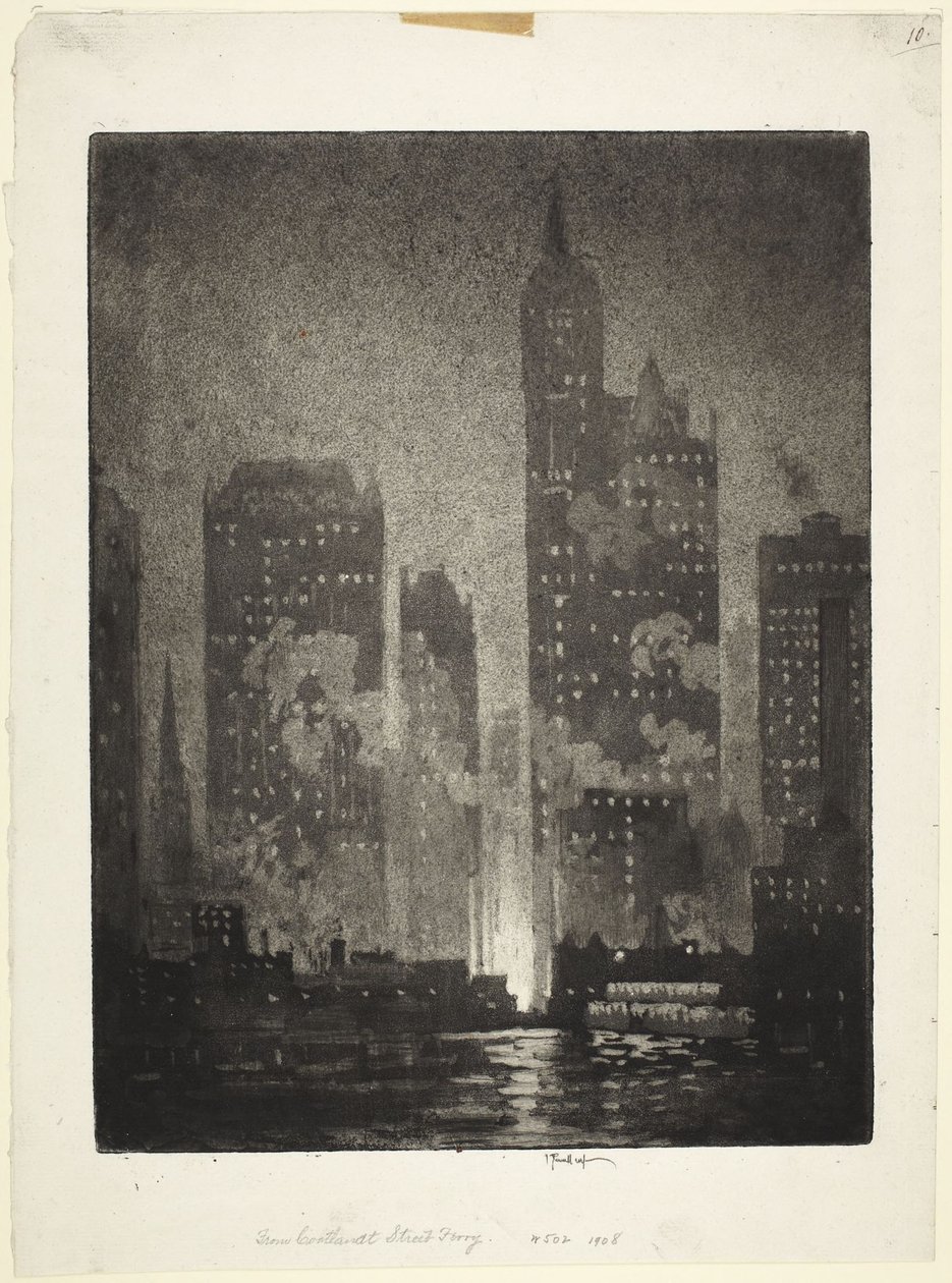 From Cortland Street Ferry by Joseph Pennell