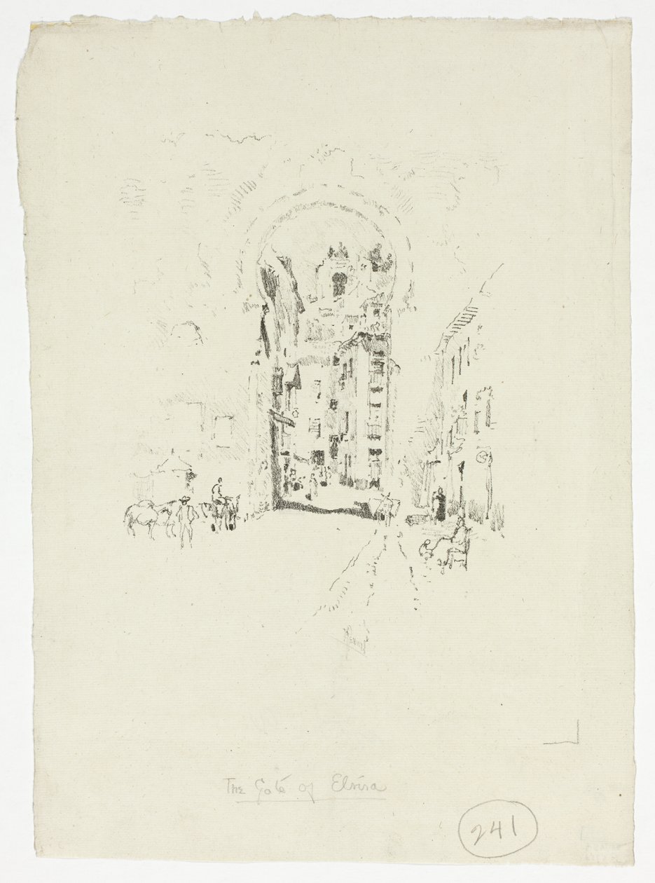 Gate of Elvira, Granada by Joseph Pennell