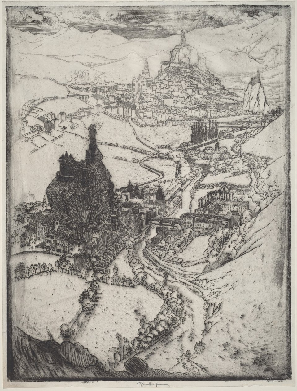 Le Puy by Joseph Pennell