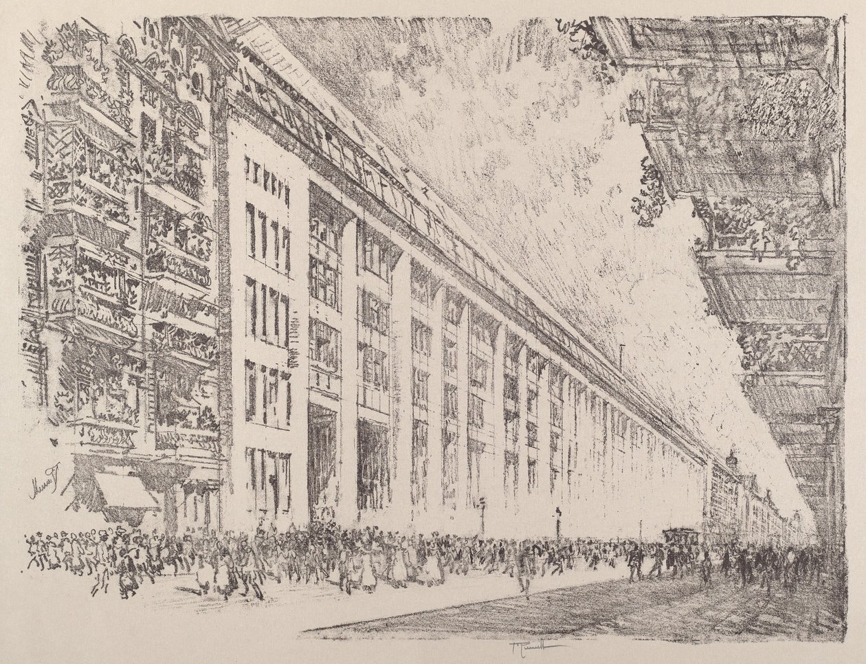 Mid-day, General Electric Works, Berlin, 1921 by Joseph Pennell