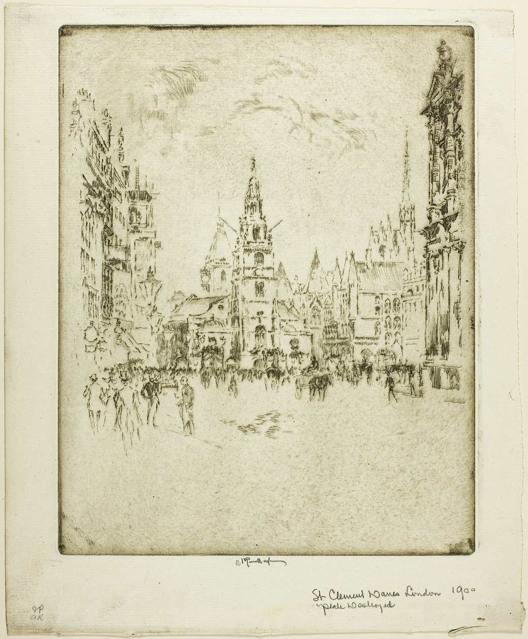 St. Clement Danes by Joseph Pennell