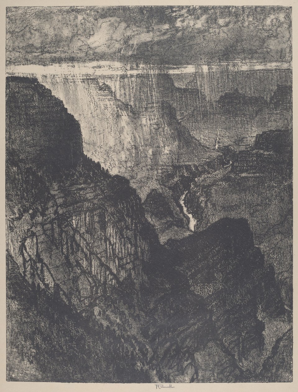 Storm in the Grand Canyon, 1912 by Joseph Pennell