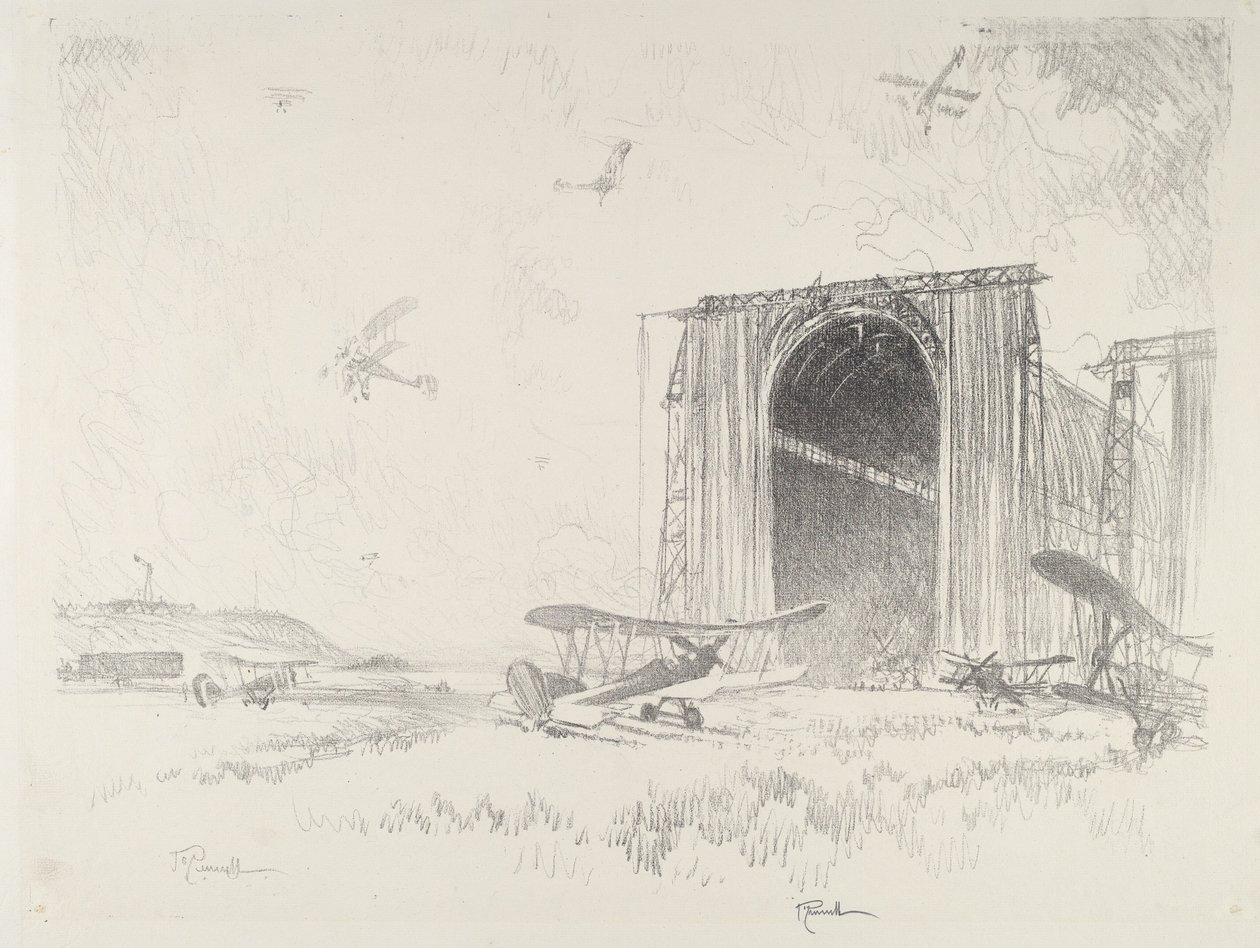 The Balloon Shed by Joseph Pennell