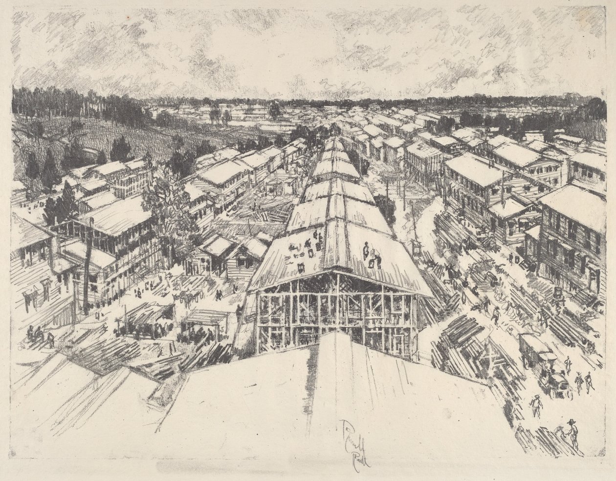 The Camp, the New Architecture by Joseph Pennell