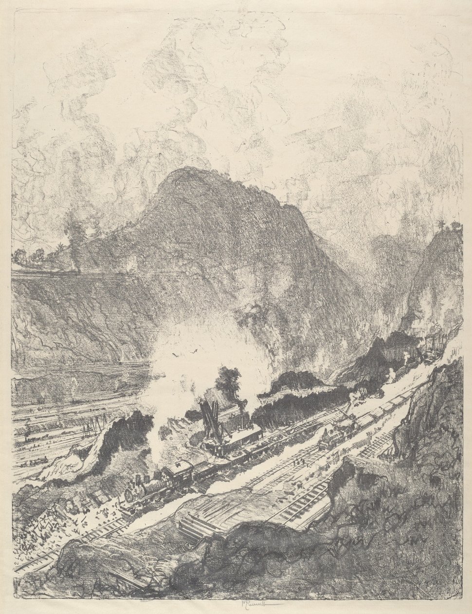 The Cut from Culebra, 1912 by Joseph Pennell