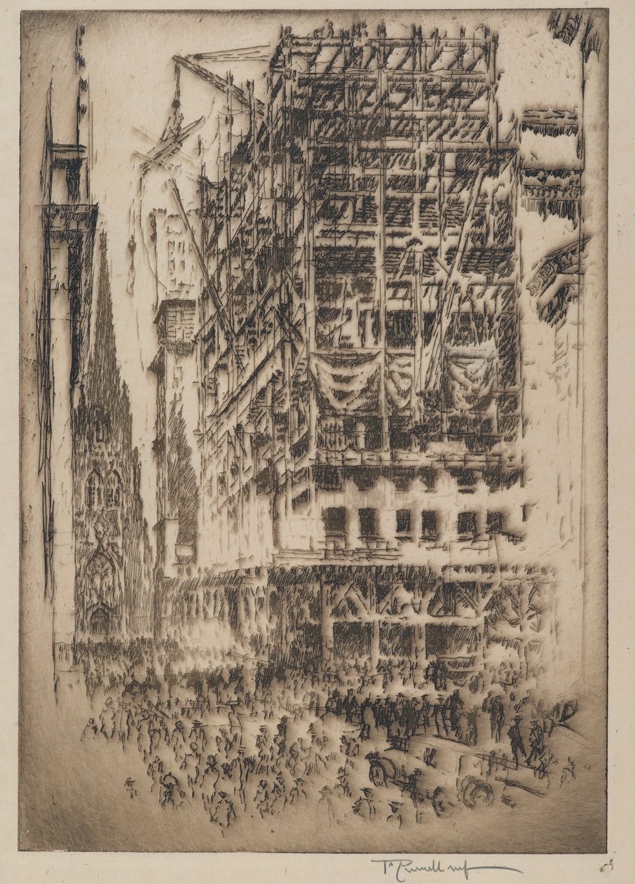The New Stock Exchange, 1921 by Joseph Pennell