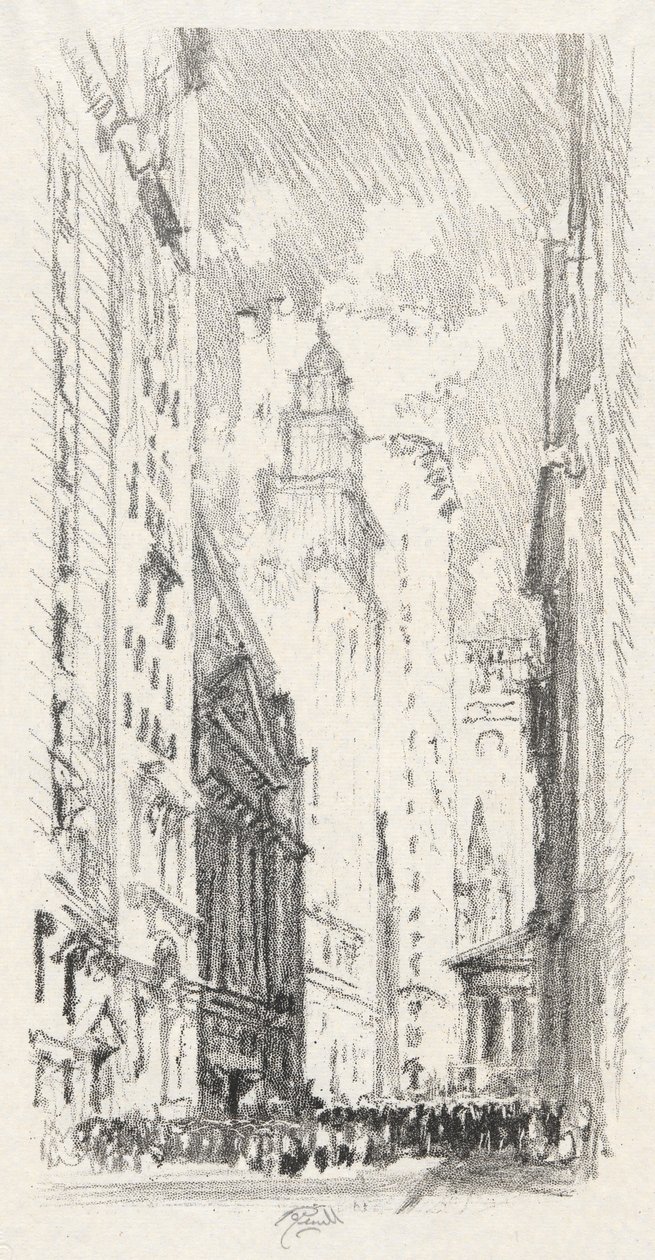 The Stock Exchange, #4 in Iconophile Club Collection by Joseph Pennell
