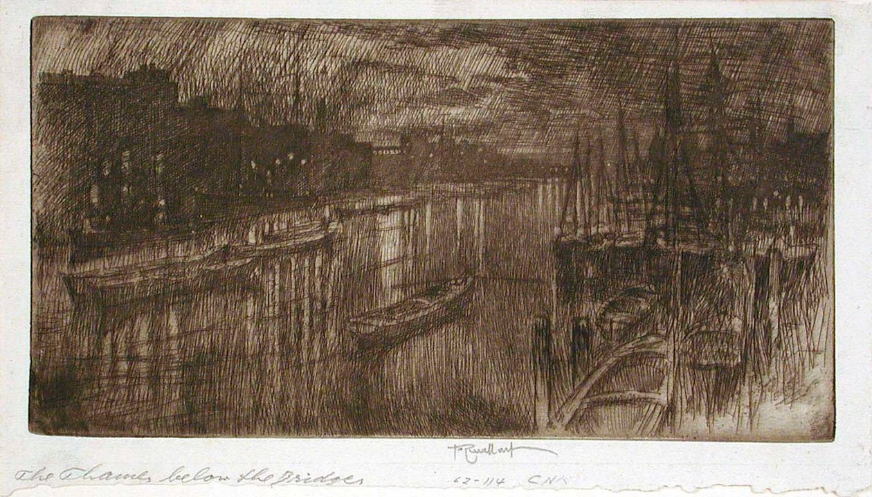 The Thames Below The Bridge by Joseph Pennell