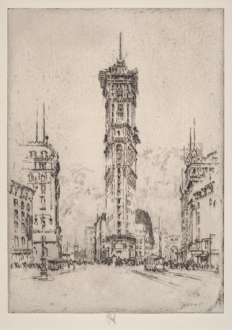 The Times Building by Joseph Pennell