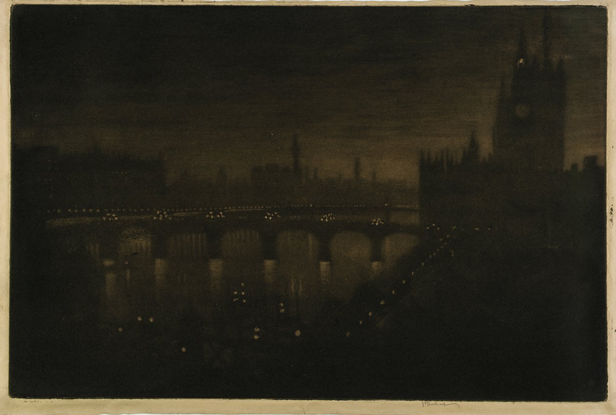Westminster Night--From My Studio Window by Joseph Pennell
