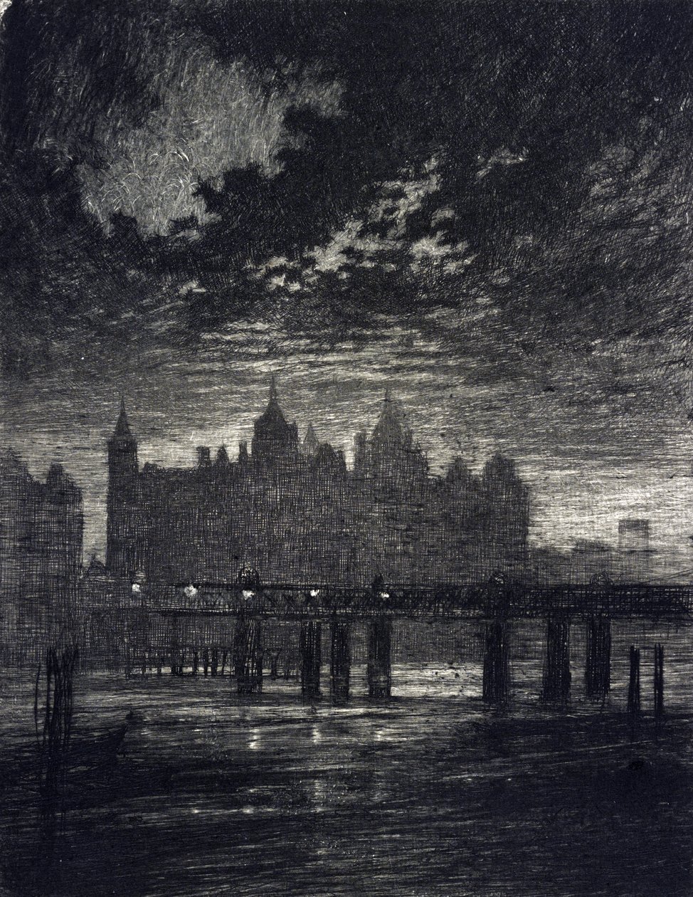 Whitehall Court in London by Joseph Pennell