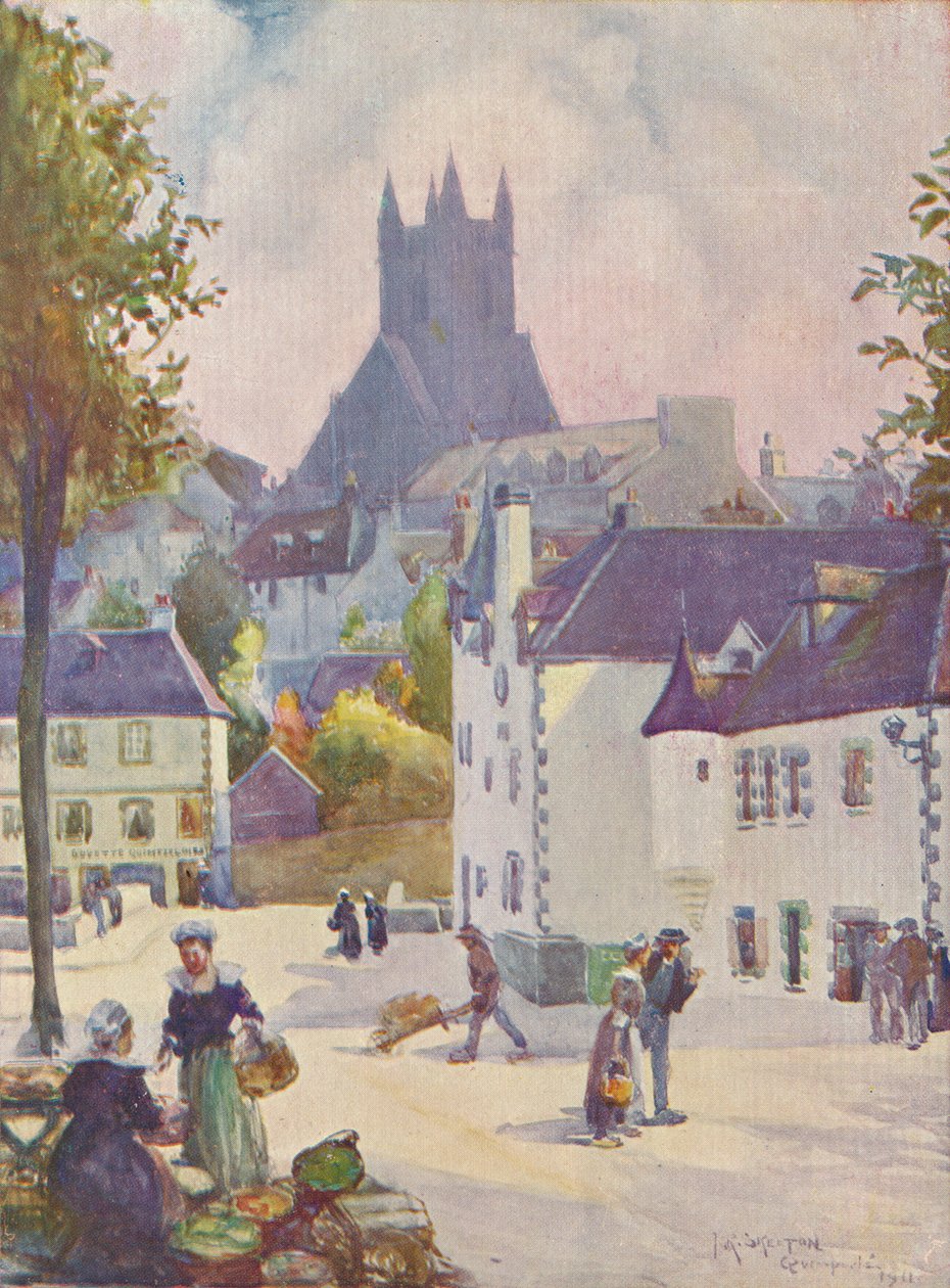 Springtime in Brittany Quimperlé by Joseph Ratcliffe Skelton