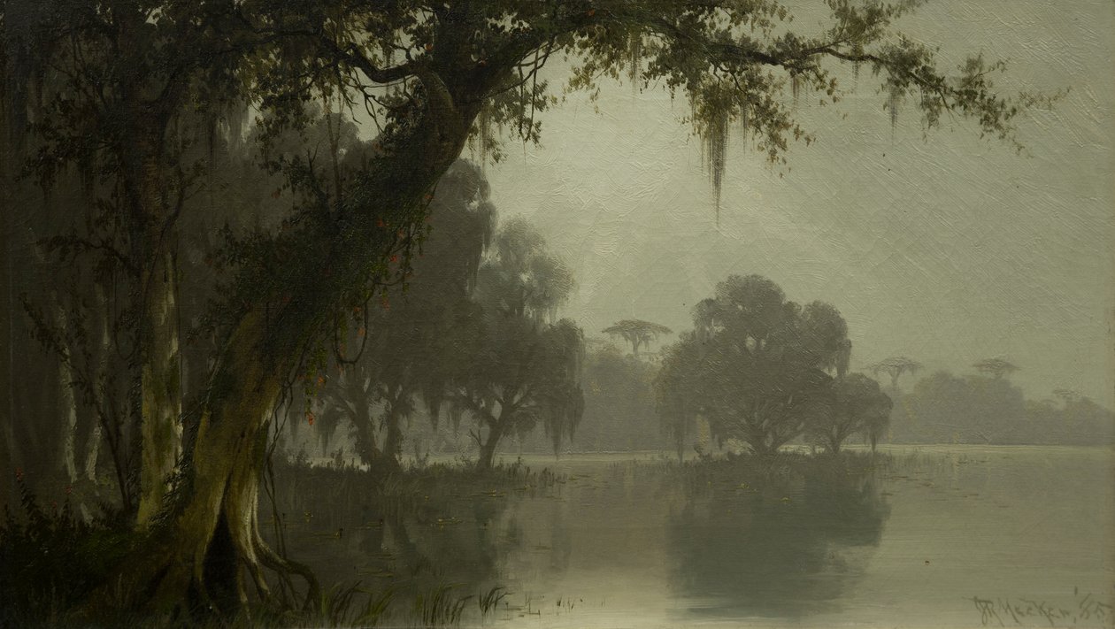 Swamp Scene by Joseph Rusling Meeker