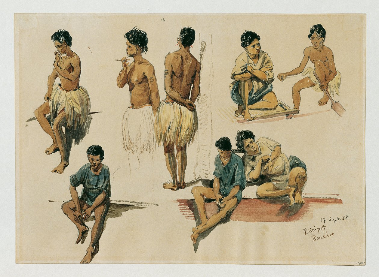 Natives of the Island of Puinipet (Ponape), Caroline Islands by Joseph Selleny