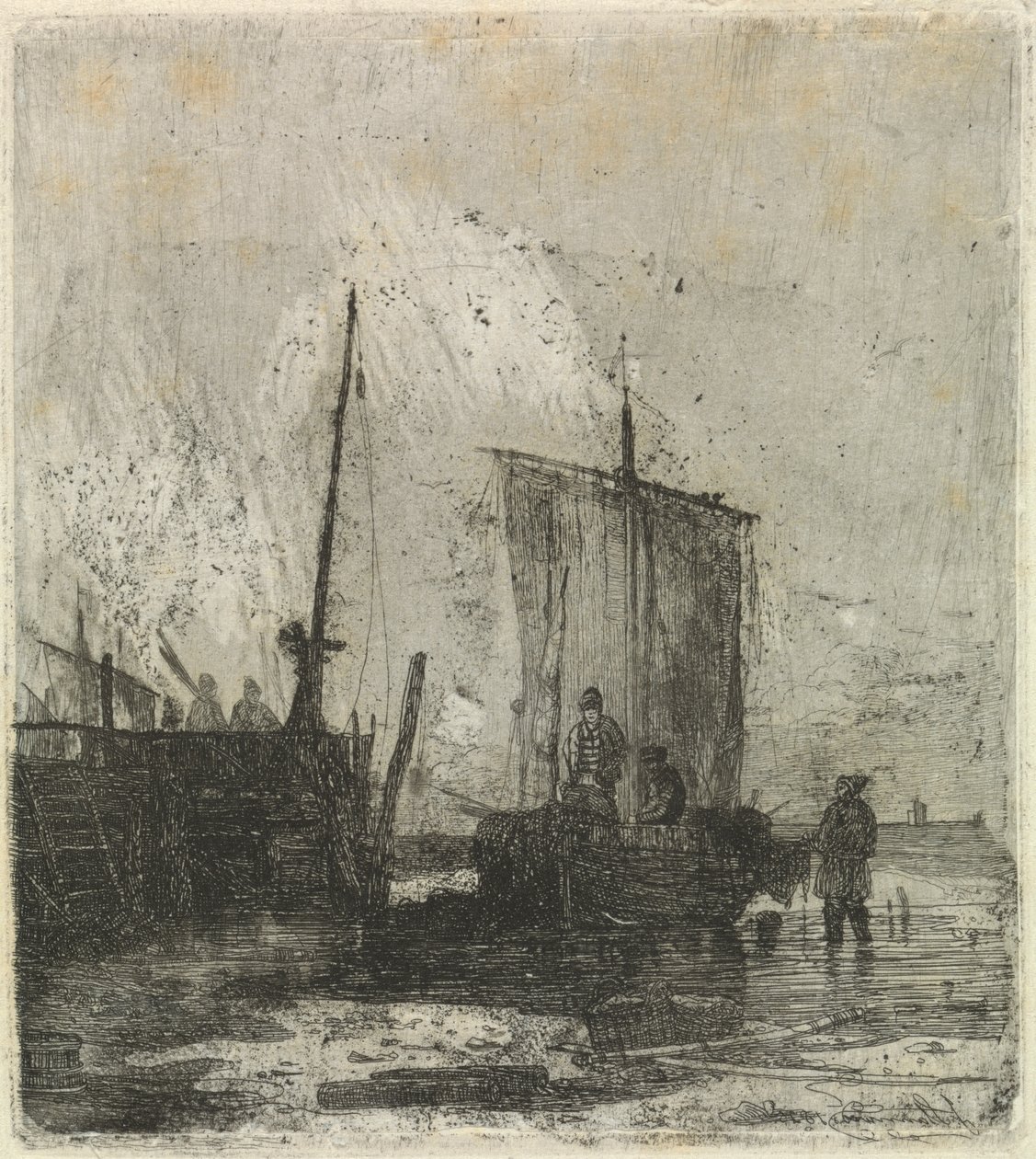 Boats in a Dock by Joseph Stannard